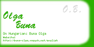 olga buna business card